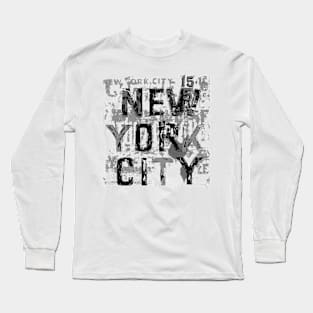 NYC paint chip by Tai's Tees Long Sleeve T-Shirt